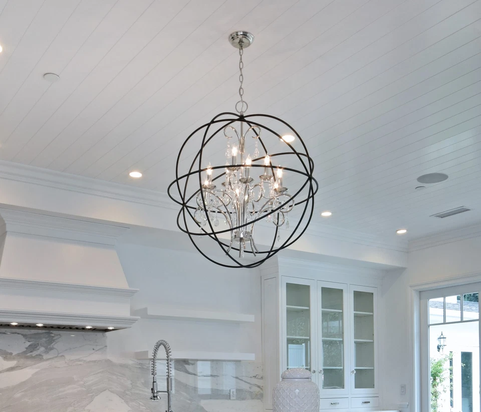 Lámpara de araña Maxim 25144 Bronze Orbit 25"W 6 luces Foto 2 de 4