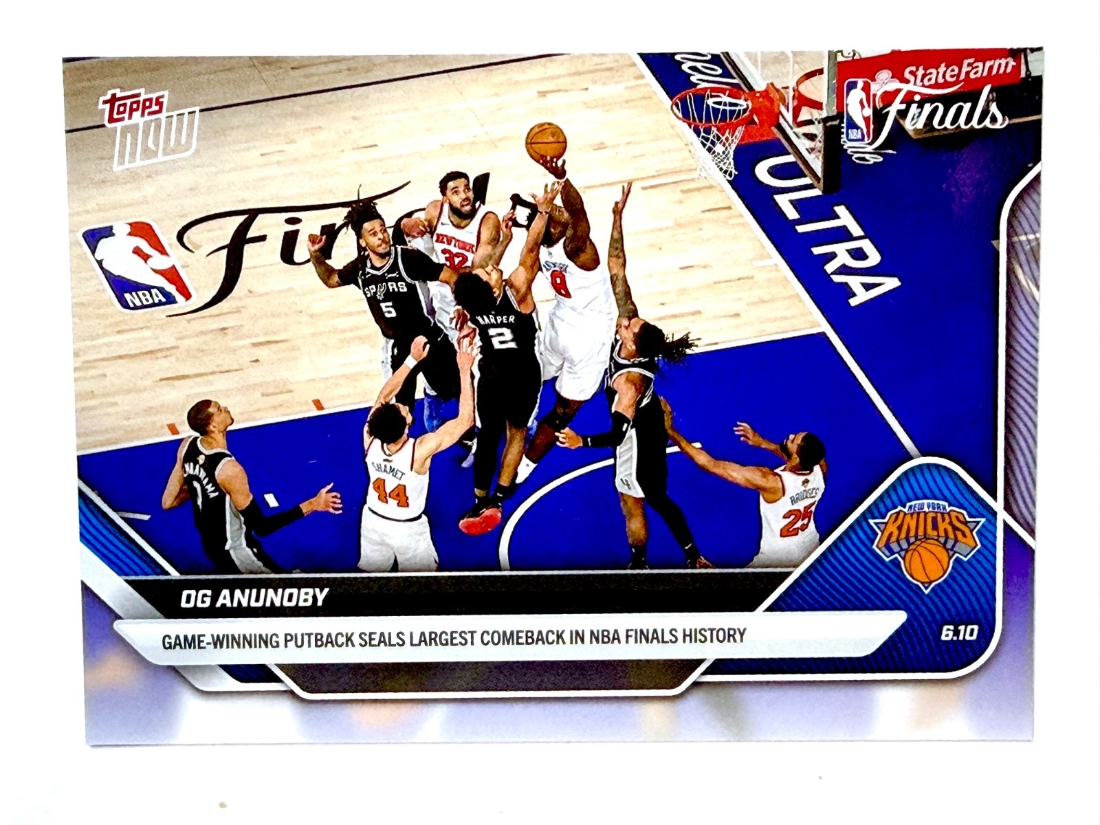 2025-26 Topps Now OG ANUNOBY #336 NBA Finals New York KNICKS