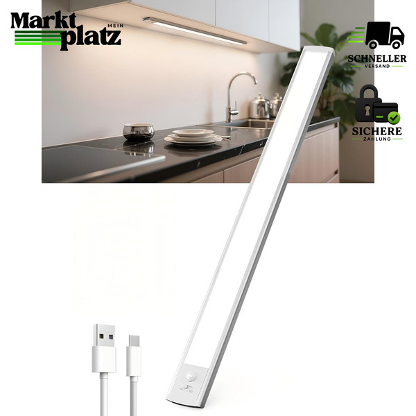 Unterbauleuchte LED Schrankbeleuchtung KüChe Mit Bewegungsmelder 30Cm-image