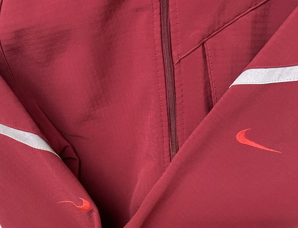耐克跑步骑行男式红色软壳防风夹克 M 码 — 第 4/4 张图片
