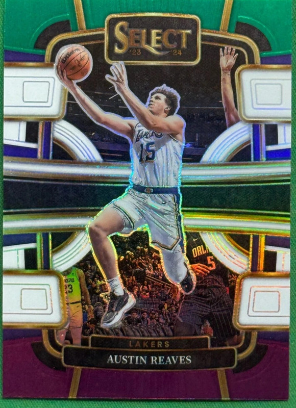 2023-24 Panini Select Green White Purple Prizms Parallel #52 Austin Reaves