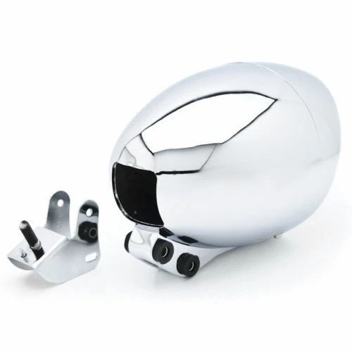 Universal Motor Headlight Lamp Light Chrome For Custom Cruiser Chopper Chrome - Image 4 of 4