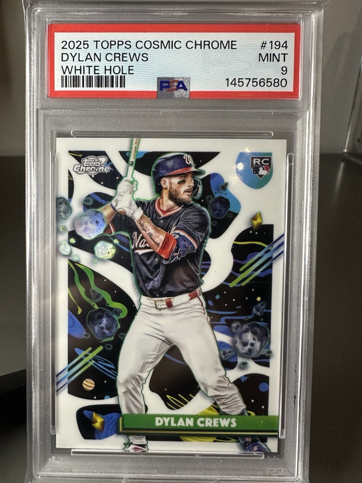 2025 Topps Cosmic Chrome - Dylan Crews #194 White Hole Refractor (RC)