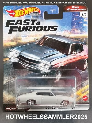 HOT WHEELS PREMIUM ''1970 CHEVELLE SS'' FAST & FURIOUS FAST SUPERSTARS OVP!