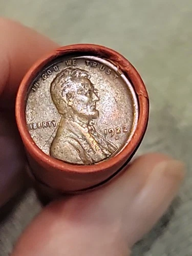 Terrific Au+1922D & 1922 Weak D Ends Of Lincoln Wheat Cent Roll