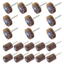 20 Pcs Flap Wheel Sander Set, 1/8" Shank 80 Grit Flap Wheels for Dremel Rotar...