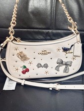 NWT Coach Teri Shoulder Bag With Pins CCE87 in Chalk Multi