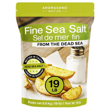 Aromasong Fine Grain Sea Salt from the Dead Sea 19 Lbs
