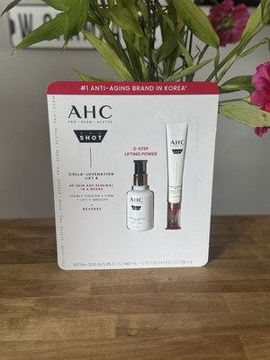 NEW AHC Pro Shot Colla-Juvenation Lift 4 Intra-Serum + Eye Cream Set K-Beauty