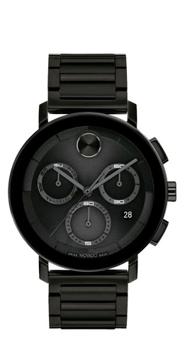 MOVADO BOLD EVOLUTION CHRONOGRAPH 3601099 BLACK DIAL & BRACELET 42MM MENS WATCH