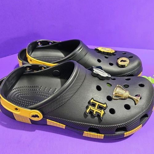 NEW CROCS Harry Potter Hufflepuff Classic Clog Men's Size 10 With Jibbitz Charms - Imagen 7 de 11