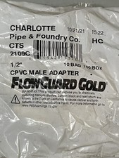 3 Bags 10 In Ea Charlotte Pipe  Foundry 1/2  CPVC Male Adapters