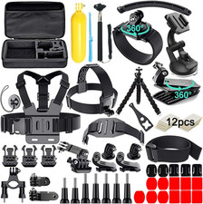 61 in 1 Action Camera Accessories Kit for Hero 13 12 11 10 9 8 7 6, Max, Fusi