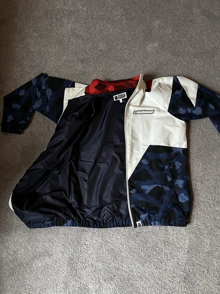 Chaqueta deportiva BAPE STA azul camuflaje un mono de baño estrella talla S Foto 3 de 3