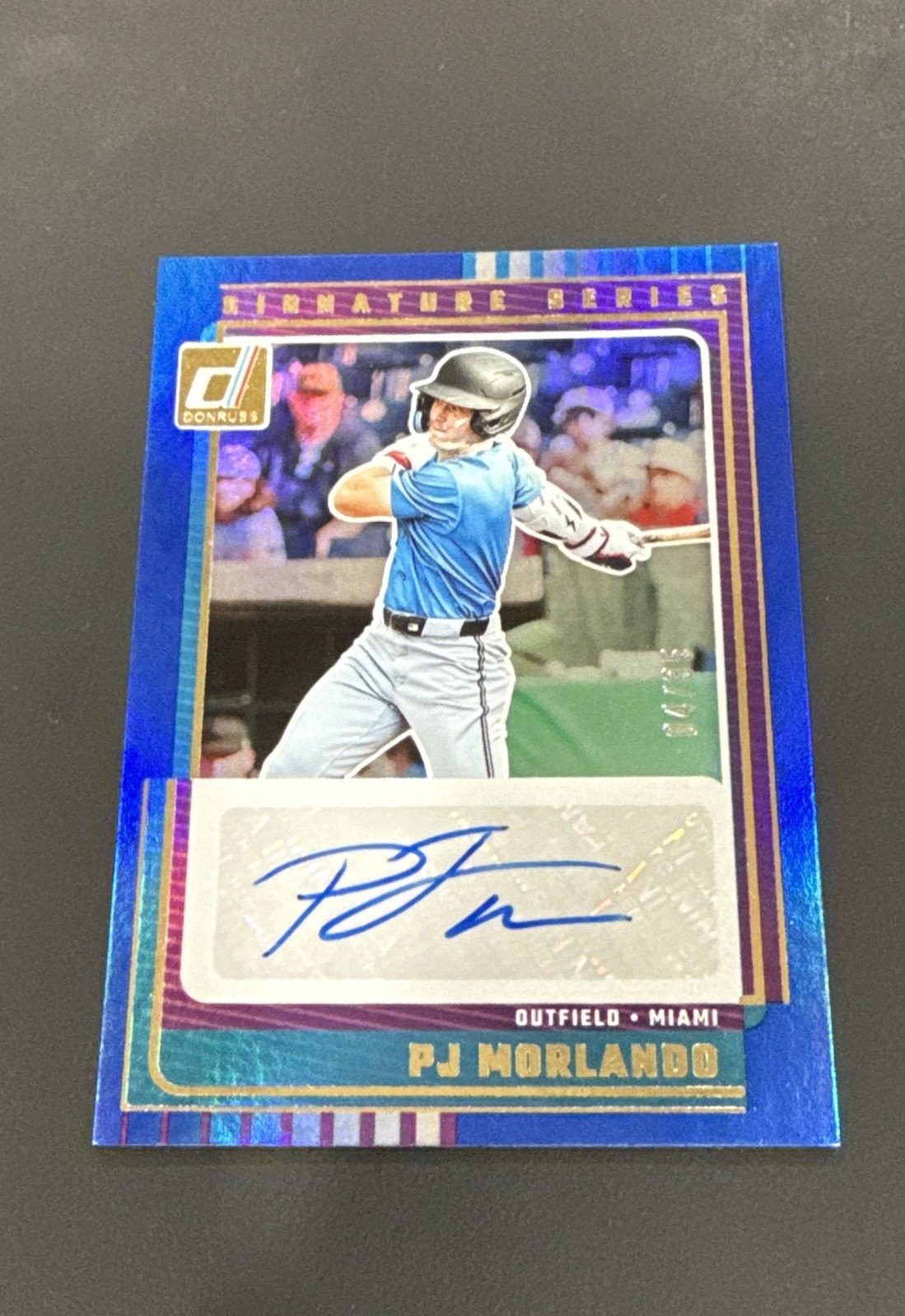 2025 Panini Donruss - Signature Series PJ Morlando #SG-PJM Blue /35 (AU, RC)