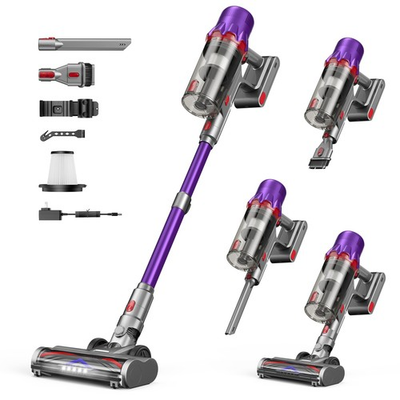 #ad IXLION CORDLESS VACUUM CLEANER POWERFUL STICK VACUUM HEPA FILTER PURPLE $98.66