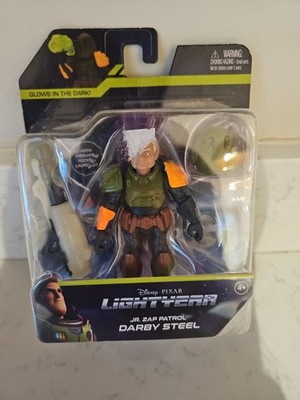 Mattel Disney Pixar Light Year Jr  Zap Patrol Darby Steel Figure Sealed Glow 
