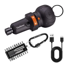 4V Electric Screwdriver, 400 RPM, 3-Stage Adjustable Speed & Torque, Cordless...
