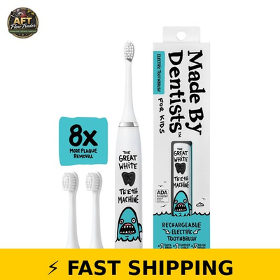 #ad Made By Dentists Kids#x27; Shark Electric Toothbrush Rechargeable Ages 3 $33.99