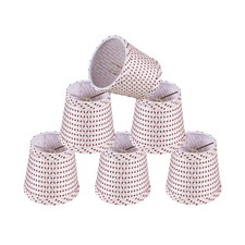 Aspen Creative 51015-6, Empire Clip-On Chandelier Lamp Shade, White  Burgundy--