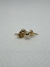 14k Yellow Gold 2.8mm Ball Post Stud Earrings 0.22 grams Round Circle Simplistic