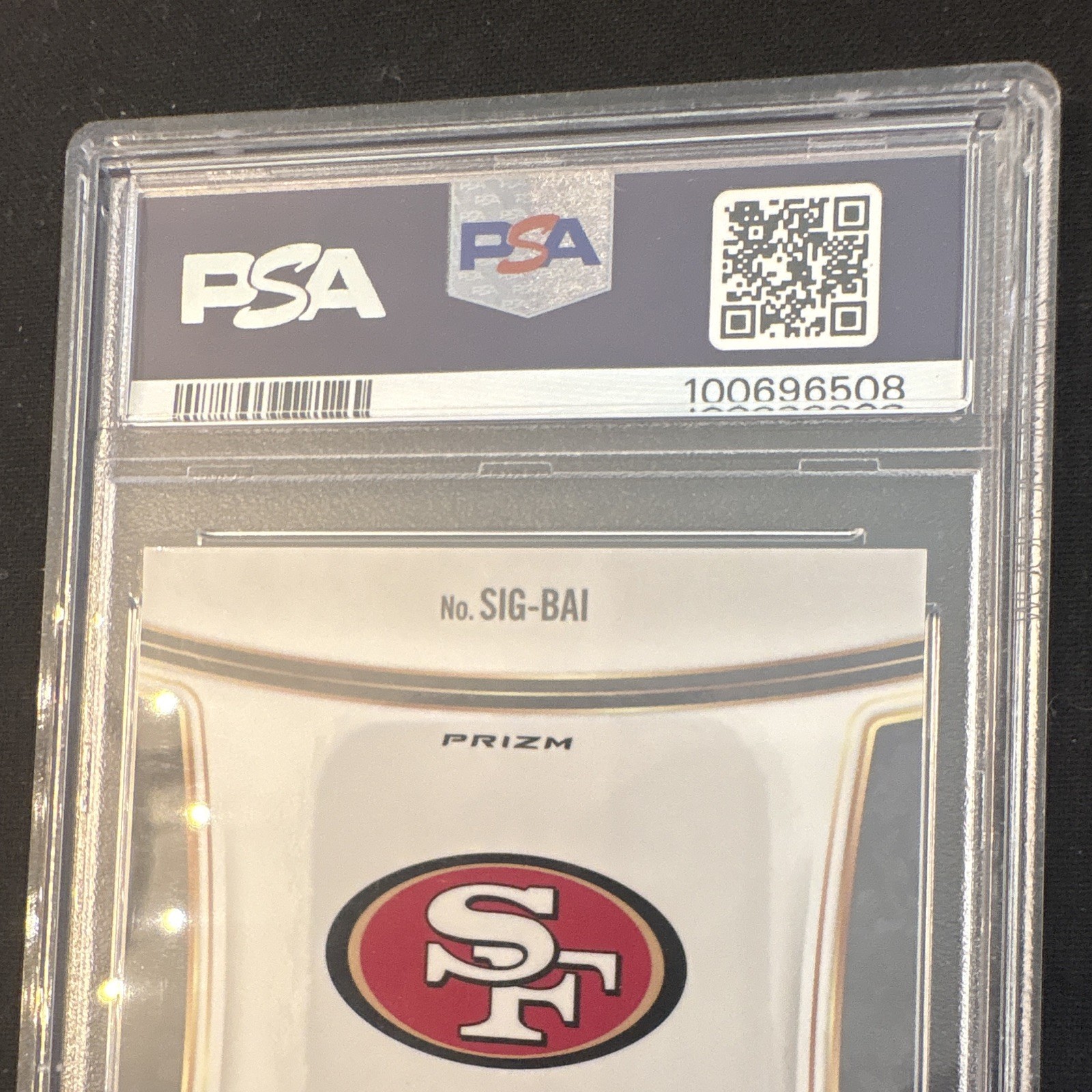 Panini Select Brandon Aiyuk Signatures Tie-Dye Prizm Auto /25 PSA 9 #SIG-BAI view 3
