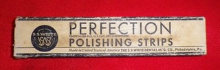 Boite Perfection polishing strips The S.S. White Dental Mfg Co. Philadelphia USA