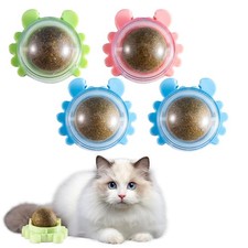 TzzyiC 4 Pack Catnip Ball Toy 360 Cat Nips for Cats Small, Multi-colored