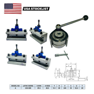 Multifix A 40Position Quick Change Tool Post For 150-300mm Lathe 6''-12'' Holders