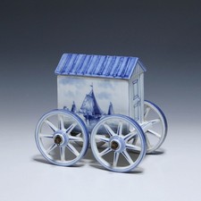 Zigarettendose Holland Porzellanwagen - 1. H&auml;lfte 20. Jh.