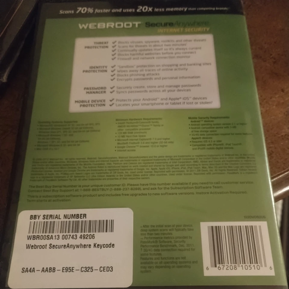 Webroot Software Secure Anywhere Internet Security Plus 2013 for PC, Mac - Image 2 of 4