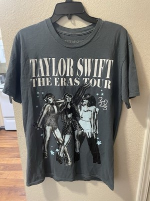 Taylor Swift Eras Tour 2023 T-Shirt XL Gray Graphic Concert Merch Tee