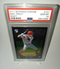 2011 Bowman Chrome #101 MIKE TROUT ROOKIE Card PSA 10