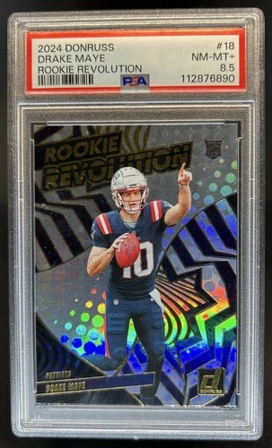 2024 Panini Donruss Drake Maye Revolution RC #18 Patriots PSA 8.5 Rookie