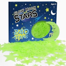 241PCS Glow in The Dark Stars Stickers, 3D Glow in The Dark Stars for Green