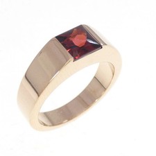Cartier Tank Mars Ring Pink Gold Garnet US 7