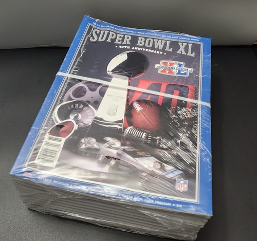 2006 Super Bowl XL Game Program Factory Sealed Brick Of 10 Steelers/Seahawk RARE - Picture 9 of 10