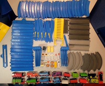 HUGE (8) Thomas The Train TrackMaster Trains/Engines/TOMY Blue Track Set Lot 