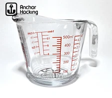 Anchor Hocking Glass Fire-King Measuring Cup 16oz Made in USA - DW, MW Safe NWT