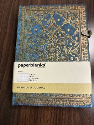 New Paperblanks Journal Midi 7X5''Lined Equinoxe AZURE Blue Hardcover gift Write