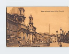 Postcard Piazza Navona Rome Italy