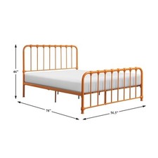 Lexicon Bethany Full Metal Platform Bed in Orange