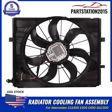 Fits Mercedes CLS450 E300 E450 GLC300 Radiator Cooling Fan Assembly 0999063902