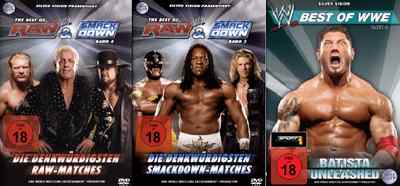 Best of Raw & Smack Down - Teil 3 u. 4 + Best of WWE3 - 3 DVD - FSK 18