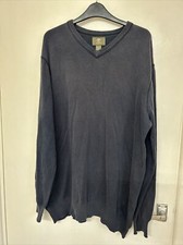 Timberland 100 Cotton Blue V-Neck Jumper XXL 2XL