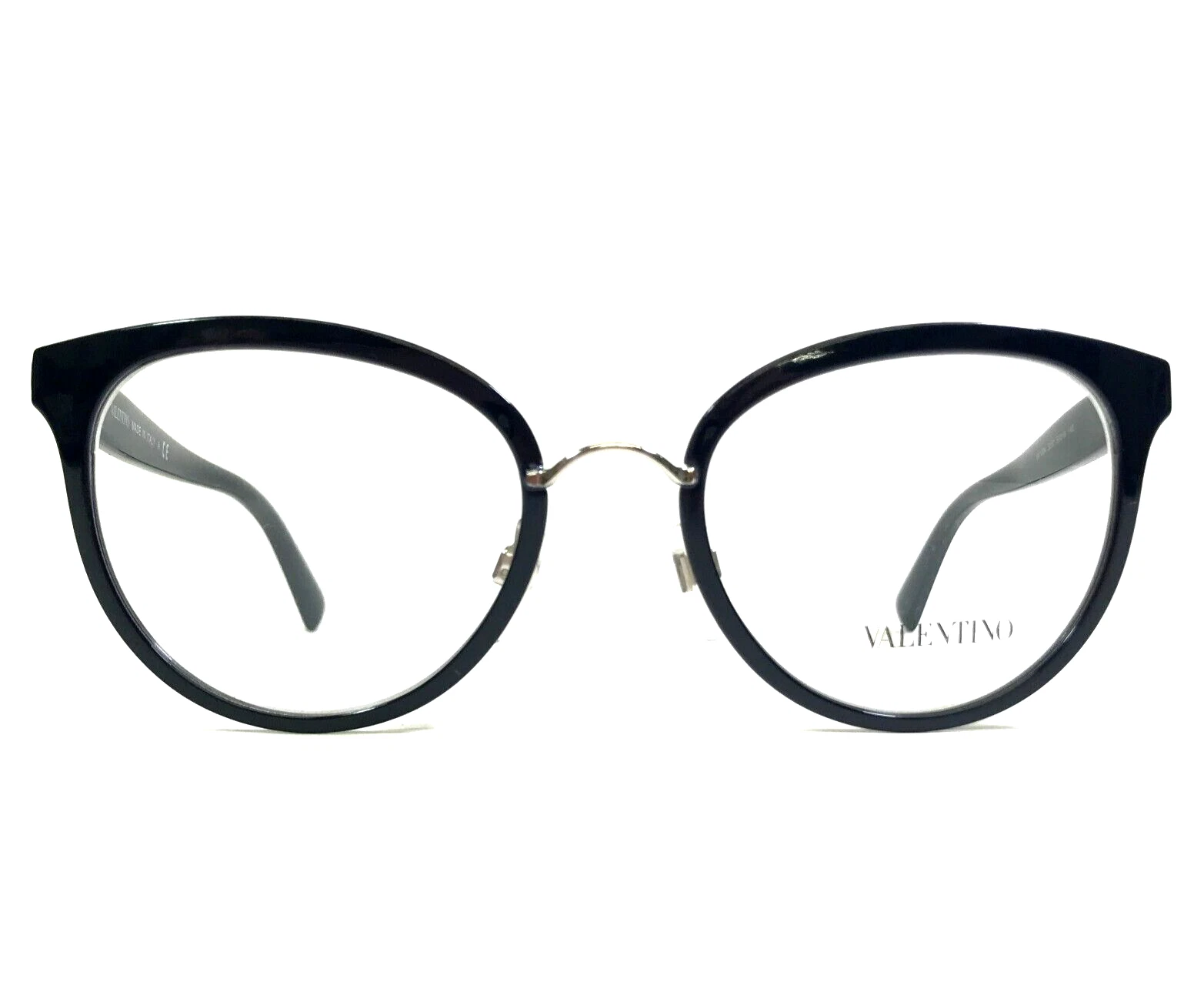 Valentino Eyeglasses Frames VA1004 3010 Navy Blue Silver Full Rim 50 19 140