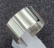 Sterling Silber 925 Ring Freundschaft 14 mm breit poliert/satiniert/eismattiert