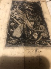 Antica Stampa  Del 1700 Streghe Spiritismo Magia Alchimia Sabba