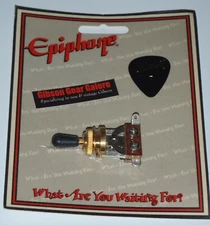 Epiphone Les Paul Switch Gold Straight Toggle 3 Way Black Tip Guitar Parts Pick