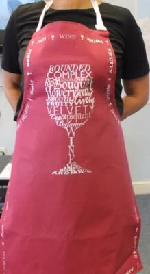 AVEC Weinglas Stilvolle Neuheit Komödie hochwertige professionelle Schürze rot burgundisch